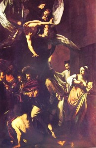 Caravaggio: Sette opere di misericordia, cm. 390 x 260, Chiesa del Pio Monte della Misericordia, Napoli.